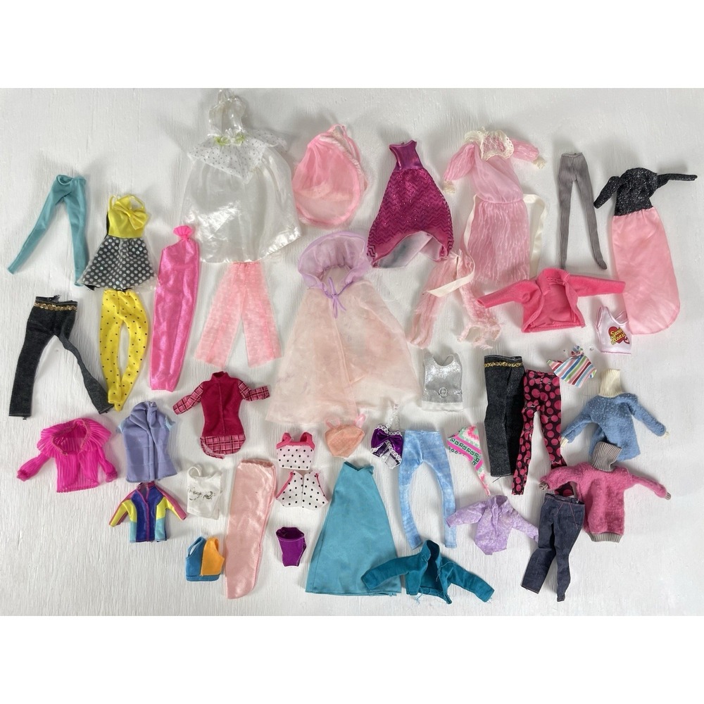 Lots Of Vintage Barbie Doll Clothes 80's Dress Dresses Pants Tops Classic‎ Retro
